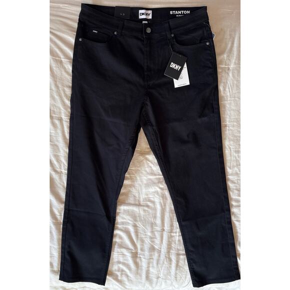 NWT DKNY Ultimate Stretch Slim Fit Pants Stanton Mens Size 33 X 29 Black $80 - Picture 2 of 9